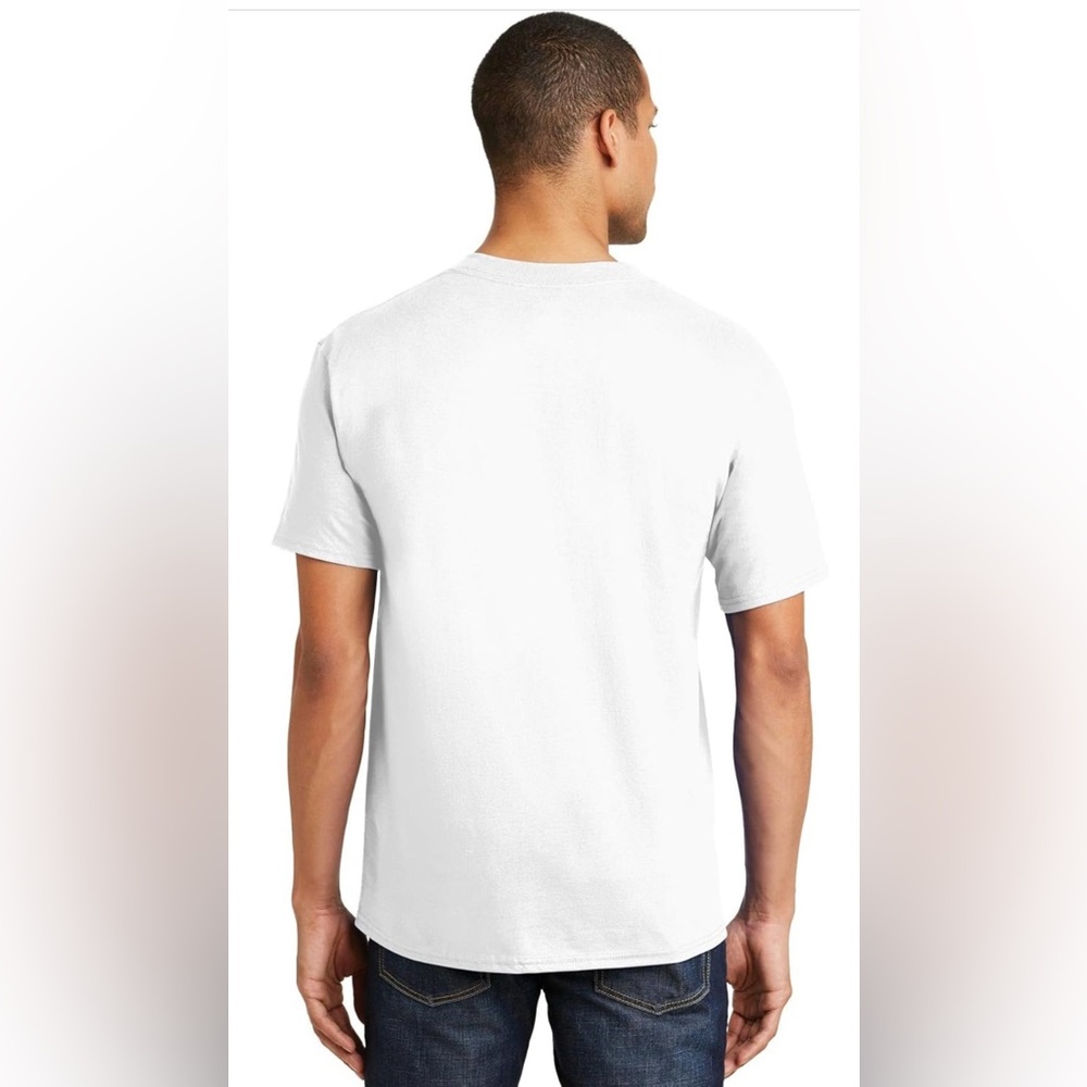HANES 3XL Beefy Tee - Menās white short sleeve T shirt - New in Pkg. 100% cotton - Picture 3 of 5